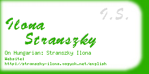 ilona stranszky business card